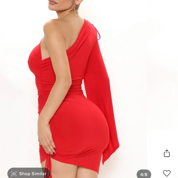 Fashion nova red midi dress. - Picture 3 of 10